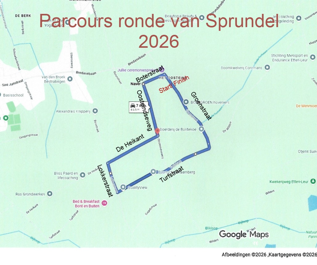 parcours BWF ronde van Autobedrijf Ros